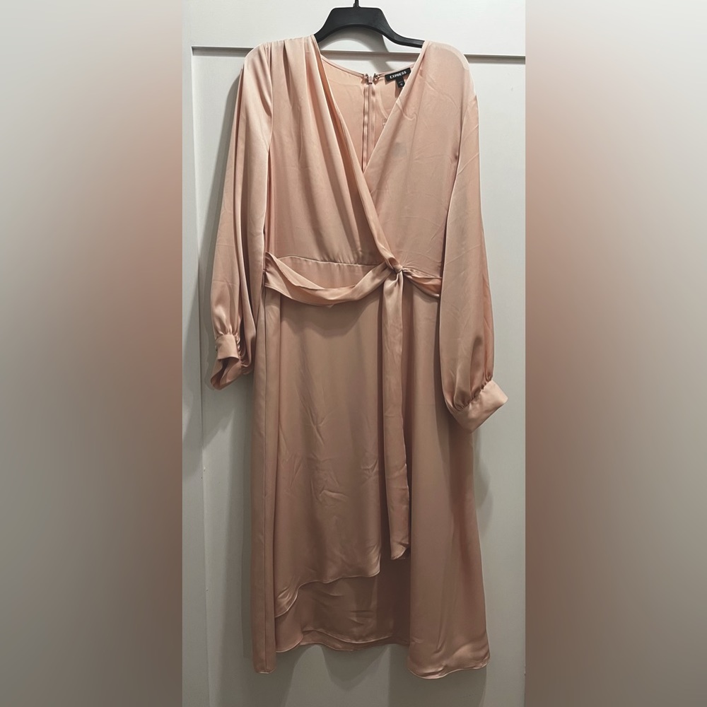 Satin wrap dress